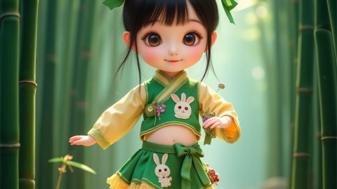 【AI咒语】一位活泼俏皮的可爱古代少女关键词免费提供学习使用！
