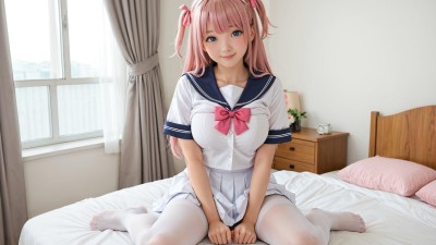 【AI咒语】可爱的jk制服粉色小美女关键词