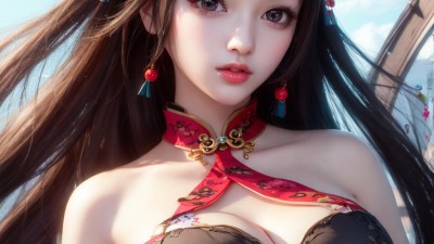 【AI绘画】古风旗袍少女写真