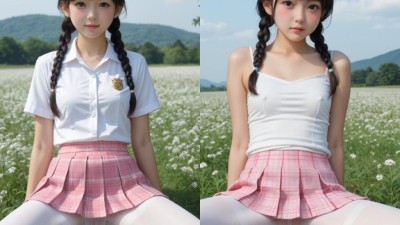 【AI绘画】二重三つ編みの純粋で美しい少女[100P+170MB]