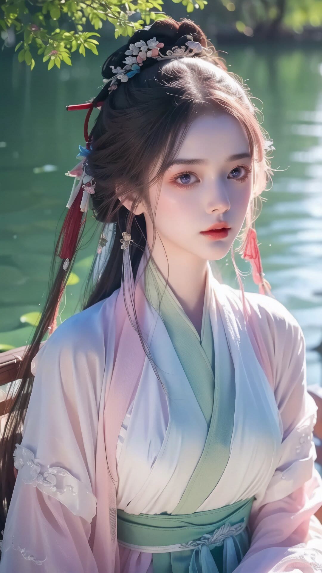 【AI绘画】超美古风绘画汉服写真高清AI壁纸