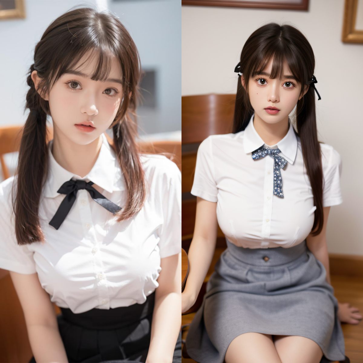 【AI绘画】JK白色衬衫学妹-荤+【115P+305MB】