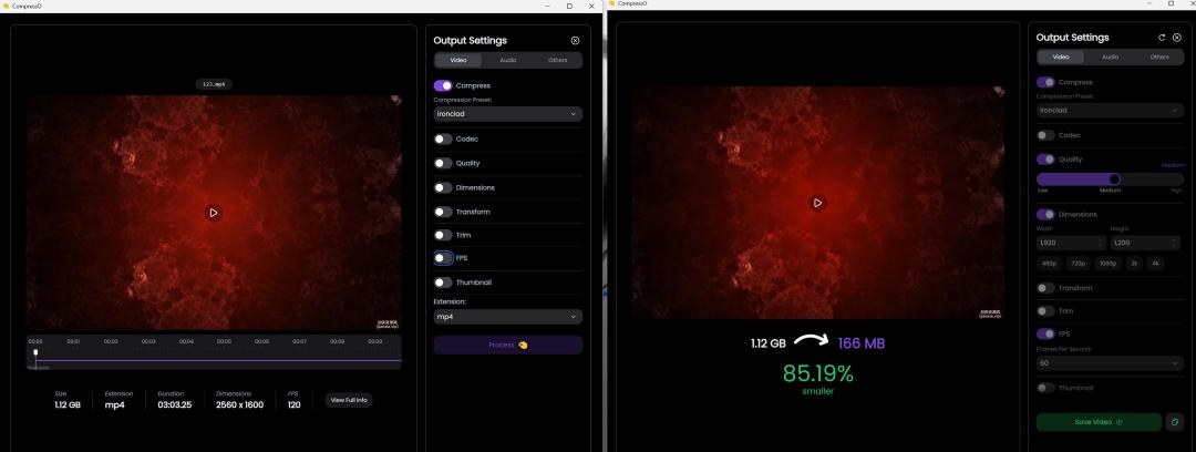 CompressO 免费开源视频压缩神器